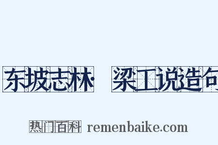 东坡志林·梁工说造句是什么意思的图片